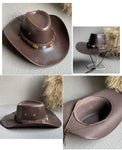 chapeau de cowbot marron
