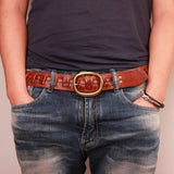ceinture cowboy marron