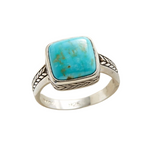 Bague Turquoise <br>Classic square