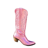 botte western femme Pink