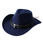 chapeau de cowboy bleu marine