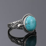 Bague ovale turquoise