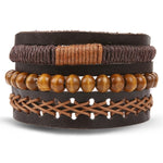 bracelet indien perles boisée