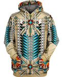 pull indien bleu turquoise