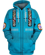 pull indien damerique bleu apach