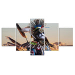 tableau chef de tribu amérindienne