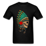 tshirt indien native skull