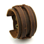bracelet indien cuir vintage