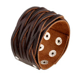 bracelet en cuir marron amérindien