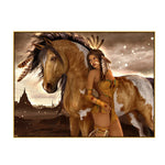 tableau indien cheval